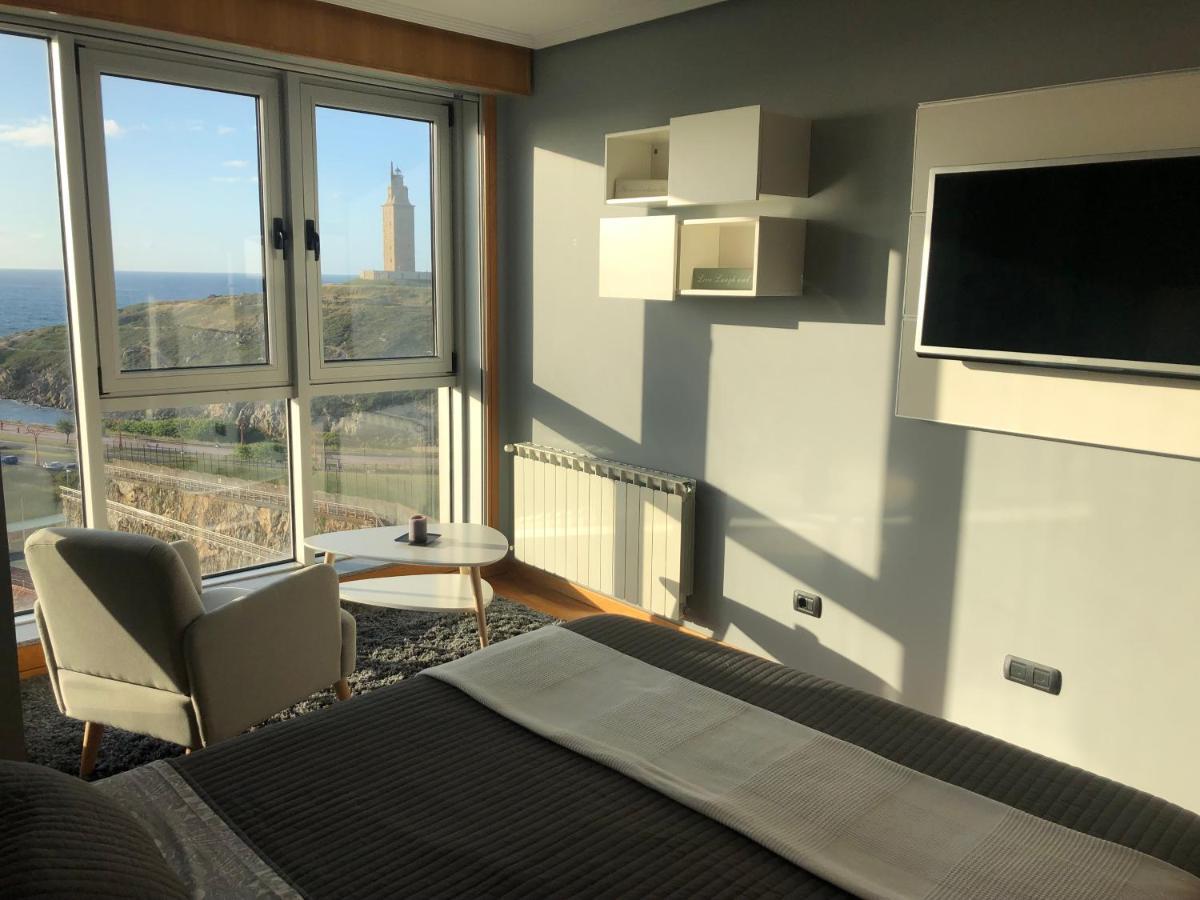 Parking, Vistas Al Mar Y Tres Habitaciones A Coruña Exteriér fotografie