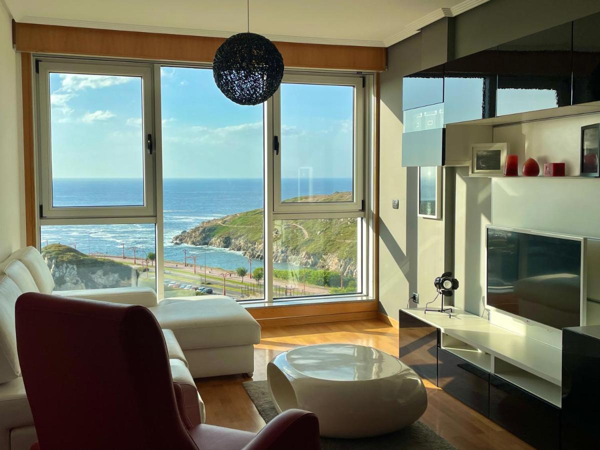 Parking, Vistas Al Mar Y Tres Habitaciones A Coruña Exteriér fotografie